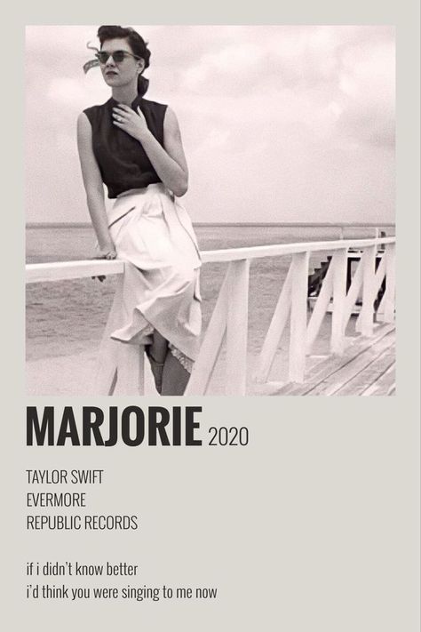 MARJORIE TRACK POLAROID TAYLOR SWIFT Taylor Swift Discography, Taylor Songs, Taylor Swift Music, Taylor Swift Posters, Polaroid Pictures, Taylor Swift Album, Taylor Swift Wallpaper, Taylor Swift Songs, Long Live Taylor Swift