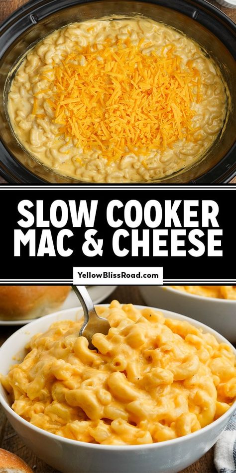 Slow Cooker Mac And Cheese Easy, Crockpot Treats, Crockpot Mac And Cheese Recipe, Mac N Cheese Crockpot, Slow Cooker Macaroni And Cheese, Slow Cooker Macaroni, Slow Cooker Mac Cheese, Pots Cooking, Vodka Slushies