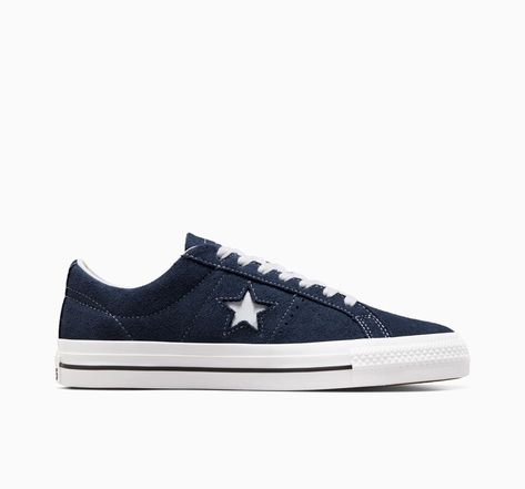 One Star Pro Navy/White/Black Converse Cons One Star, Cons One Star, Converse One Star Pro, Converse Cons, Shoe Converse, Converse Shop, Custom Converse, All Stars Converse, Converse One Star