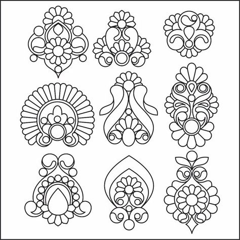 Mandela Patterns, Ornate Mandala, Floral Mandala Tattoo, Flower Pattern Drawing, Mandala Doodle, Tracing Sheets, Metal Jewelry Making, Ornament Drawing, Colouring Sheets