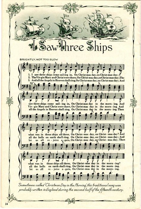 I Saw Three Ships Music Printables, Free Printable Sheet Music, Journal Images, Xmas Music, Papel Vintage, Christmas Sheet Music, Postal Vintage, Old Sheet Music, Music Crafts