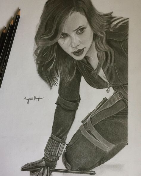 Graphite pencil sketch of Natasha Romanoff - Scarlett Johansson Black Widow Drawing Sketches, Natasha Drawing, Natasha Romanoff Drawing, Black Widow Drawing, Marvel Sketches, Marvel Paintings, Black Widow Natasha, Marvel Drawings, Marvel Superhero Posters