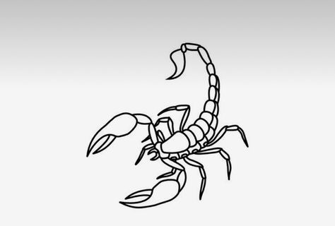 Scorpio Patchwork Tattoo, Patchwork Scorpion Tattoo, Tattoo Designs Beginner, Easy Scorpion Drawing, Scorpion Tattoo Feminine Outline, Scorpion Tattoo Design Simple, Scorpio Tattoo Stencil, Scorpio Tattoo Aesthetic, Mini Scorpion Tattoo