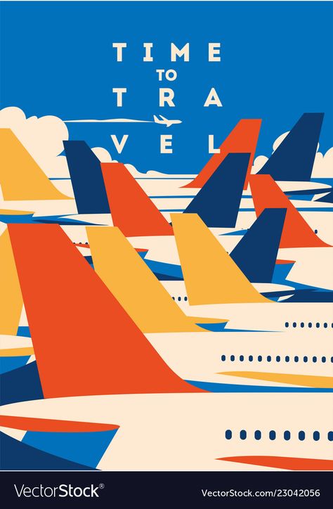 Airplane Illustration, Airplane Poster, Airlines Branding, Vintage Airline Posters, Airport Design, Tourism Poster, Time To Travel, Travel Poster Design, Vintage Airlines