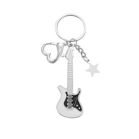 Guitar Keychain Car Keychain Boys And Girls Keychain Electric Guitar Keychain Ornaments Craft Key Ring Handbag Mobile Phone Bag Decoration Features: Makes a great gift. Great gift for best friend. Gift for girlfriend. christmas gift mom gift dad gift Use it as a car, bag pendant, key ring, etc. Suitable for car key fobs, great for handbags, purses and more. Special design and unique structure make you more attractive. Suitable for keys or mobile phones, great idea for DIY. Guitar charms symboliz Guitar Keychain, Diy Guitar, Girls Keychain, Black Keychain, Girlfriend Christmas, Bag Decoration, Silver Keychain, Heart Keyring, Car Key Fob