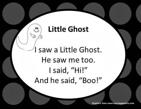 Play to Learn Preschool: Halloween Books & Fun Ghost Poems, Halloween Storytime, Halloween Poetry, Play To Learn Preschool, Preschool Poems, Halloween Centers, Halloween Poems, Listening Center, Halloween Songs