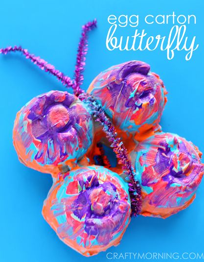 Egg Carton Butterfly, Insect Crafts, Recycled Art Projects, Egg Carton Crafts, Tie Dye Crafts, Spring Crafts For Kids, Butterfly Crafts, Kids' Crafts, Egg Carton