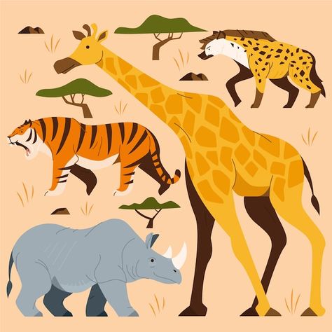 Biodiversity Background, Wild Animals Illustration, Zoo Project, Animals Illustration, Animal Book, Art Curriculum, Game Logo, Autumn Forest, Vector Hand