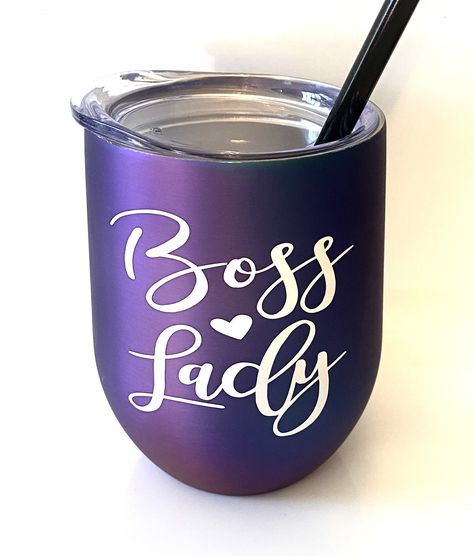 Wine Glass Sayings, Boss Lady Gifts, Gold Tumbler, Wine Mom, Best Boss, Boss Gift, Wine Cocktails, 40th Birthday Gifts, Gifts For Boss