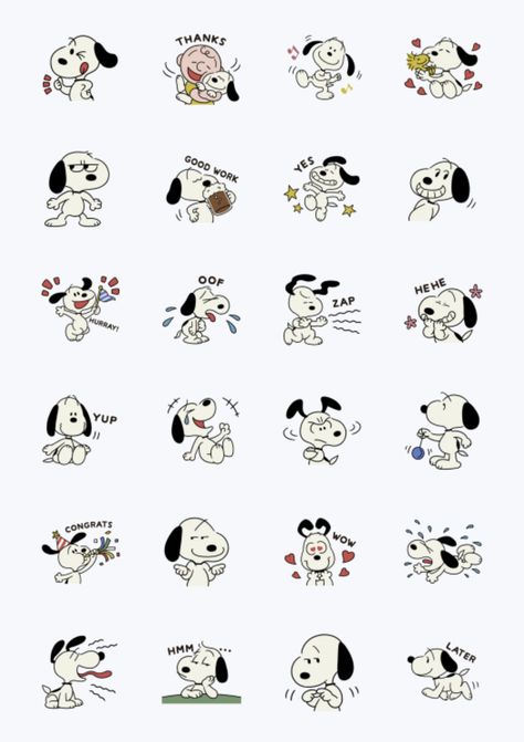 Snoopy Line Sticker, Snoopy Stickers Png, Cute Telegram Stickers, Whatsapp Gif, Snoopy Png, Snoopy Stickers, Snoopy And Friends, Retro Stickers, Whatsapp Sticker