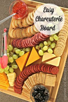 Charcuterie Board For Picky Eaters, Easy Fruit And Cheese Charcuterie Board, Dips For Charcuterie Board Ideas, Themed Charcuterie Board Party Ideas, Charcuterie Board Arrangement, Easy Snack Board, Easy Charcuterie Board For Beginners Small, Fruit Cheese Charcuterie Board, Simple Charcuterie Board For Beginners