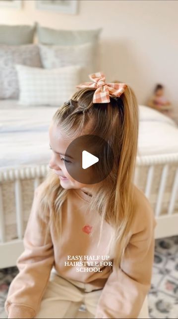 Toddler Hairstyles Girl Thanksgiving, Toddler Girl Thanksgiving Hair, Thanksgiving Girls Hairstyles, Half Up Half Down Hair Toddler, Half Up Toddler Hairstyles, Half Up Kids Hairstyles, Half Up Half Down Toddler Hairstyles, Toddler Half Up Half Down Hair, Girls Half Up Hairstyles Kids