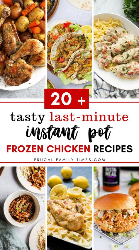 Oh no! I forgot to thaw the chicken for supper! Sound familiar? This list will save you! This is a collection of delicious Instant Pot Frozen Chicken Recipes that you can pull together at the very last minute and save your night. Perfect for those really busy evenings. Included are recipes for: BBQ chicken thighs, buffalo chicken, noodle casseroles, soups, Mexican chicken recipes and more! Instant Pot Frozen Chicken Recipes, Frozen Chicken Instant Pot, Last Minute Dinner Ideas, Instant Pot Frozen Chicken, Simple Chicken Alfredo Recipe, Best Chicken Noodle Soup, Chicken Instant Pot, Frozen Chicken Recipes, Pineapple Chicken Recipes