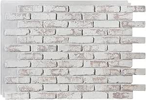 AZ Faux High-Density Polyurethane Faux Brick Wall Textured Panels for Interior and Exterior Decor | Faux Brick Paneling with Touch-Up Paint Kit | Old Medford Brick Faux Brick Paneling, Whitewash Brick, Faux Brick Wall, Brick Wall Paneling, Faux Brick Panels, Brick Interior Wall, Brick Wall Texture, White Wash Brick, Faux Brick Walls