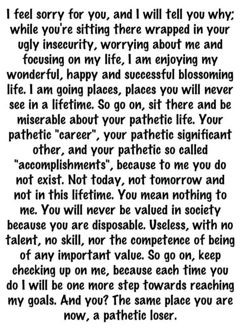 Exactly how it is. You're mean hearted, and also try and throw little jabs here and there. But guess what bitch? It doesn't phase me. You couldn't be me if you tried. Ex Girlfriend Quotes, Flips Hair, Ex Boyfriend Quotes, Situation Quotes, I Know My Worth, Feeling Sorry For Yourself, Funny Quotes Sarcasm, Funny Joke Quote, Boss Quotes