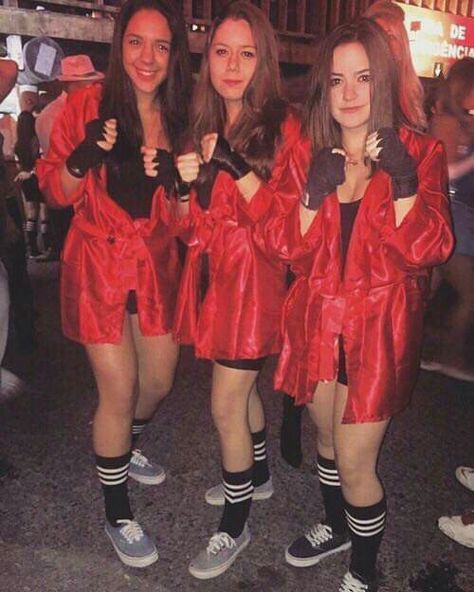 Boxer Girl Costume, Diy Halloween Costumes For Girls, Girl Group Halloween Costumes, Badass Halloween Costumes, Best Group Halloween Costumes, Cute Group Halloween Costumes, Bff Halloween Costumes, Best Friend Halloween Costumes, Duo Halloween Costumes