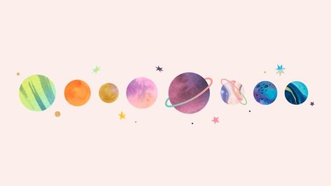 Art Galaxie, Galaxy Watercolor, Solar System Tattoo, Colorful Galaxy, Space Watercolor, Watercolor Doodle, Star Doodle, Pastel Galaxy, Planet Tattoos