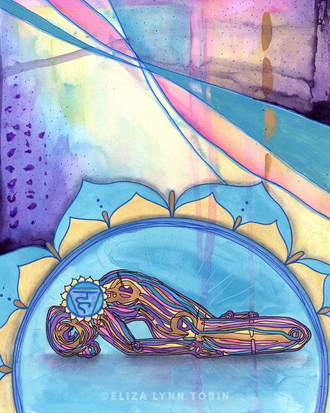 Throat Chakra Yoga, Yoga Foto's, Yoga Art Painting, Ancient Yogi, Yoga Kunst, Throat Chakra Healing, Arte Yoga, Yoga Studio Design, Chakra Art