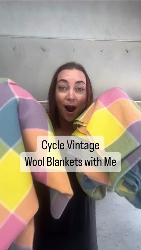 Upcycle Vintage Wool Blankets with Me (part one). Absolutely OBSESSED ... | TikTok Repurpose Wool Blanket, Wool Blanket Upcycle, Wool Crafts Diy, Upcycle Vintage, Vintage Wool Blanket, Wool Blankets, Blanket Coat, Wool Crafts, Pea Coat