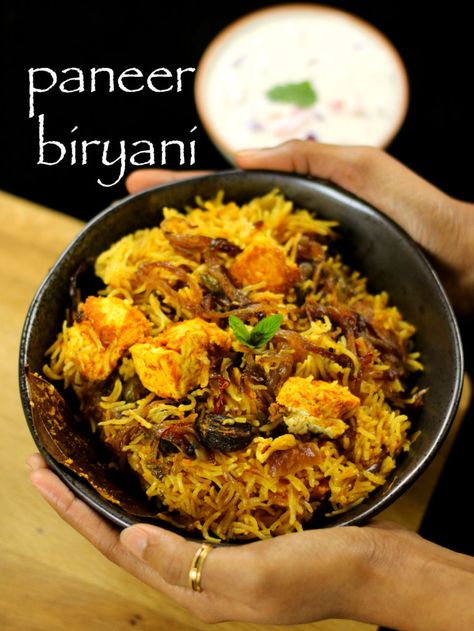 paneer biryani recipe in pressure cooker with step by step photo/video recipe. this biriyani is cooked with marinated cottage cheese, bell pepper and onions Paneer Biryani Recipe, Biryani Recipe Easy, Biriyani Recipes, Beef Biryani Recipe, Easy Biryani, Easy Biryani Recipe, Royal Food, Paneer Biryani, Biryani Recipes