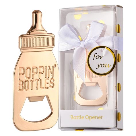 PRICES MAY VARY. Package-16pcs Baby poppin bottle shape opener for guests as gifts,girl baby birthday souvenirs party favors and baby shower party decorations. Feature-Gender reveal party supplies bottle opener size-3.14x1.3x0.12inches Gifts box size:4.52x2.4x0.8inches Material:Hard zinc alloy and electroplated gold surface. Design-Stylish"POPPIN" baby bottle opener is cute and unique ! This baby birthday return gift gold bottle opener making your little prince or princess more meaningful and me Poppin Bottles Baby, Baby Shower Party Favors Girl, Gold Bottle Opener, Gender Reveal Theme, Gender Reveal Favors, Baby Shower Party Favor, Cute Bottle, Gold Bottle, Birthday Return Gifts