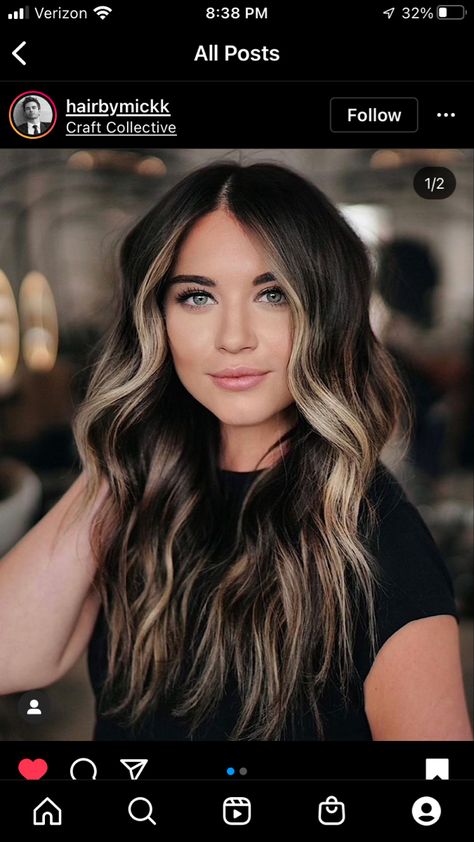 Dark Brunette Hair, Brunette Hair With Highlights, Money Piece, Dark Hair With Highlights, Spring Hair Color, Spring Hair, Hair Makeover, Brown Blonde Hair, Spring Hairstyles