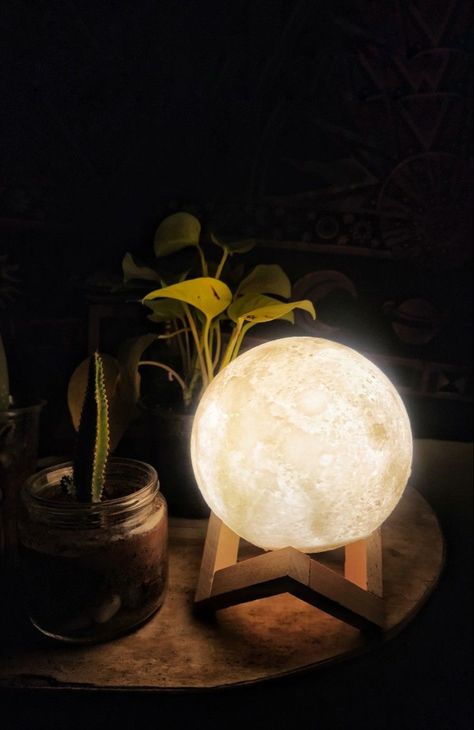 Beautiful MoonLamp Snapchat Aesthetic, Night Lamp For Bedroom, Aesthetic Amazon, Diwali Pictures, Gym Wallpaper, Bridal Lehenga Designs, Dreamy Aesthetic, Moon Lamp, Cosy Room