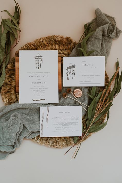 Bohemian Windchime Wedding Collection Invitation set Sage Fall Wedding, Tuscany Wedding Invitations, Olive Branch Wedding, Minimal Bohemian, Wedding Wishlist, Olive Wedding, Eucalyptus Wedding Invitation, Tropical Wedding Invitations, Micro Weddings