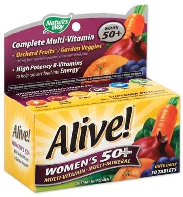 Alive! 50-Count Senior Women's Energy Multivitamin 50 plus. #affiliate Vitamins For Men, Multi Vitamins, Multivitamin Supplements, Men Over 50, Colon Health, Vitamin D Supplement, Multi Vitamin, Calcium Supplements, Senior Health