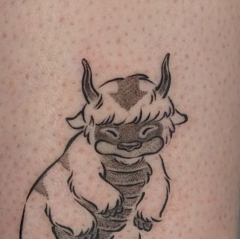 Avatar The Last Airbender Tattoo Matching, Most Beautiful Tattoos, Avatar The Last Airbender Sibling Tattoo, Avatar Appa Tattoo, Appa Avatar Tattoo, Momo Avatar Tattoo, Appa And Momo Avatar Tattoo, Appa And Momo, Appa Tattoo