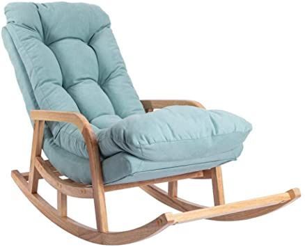 Wooden Rocker Rocking Lounge Chair Recliner Relaxation Lounging Relaxing Seat with Footrest & Cushion for Adult with Armrest, Leisure Lazy Chair Resting Chair, Rock Chair, Best Nursing Chair, Deco Photo, Beauty Chair, Wooden Rocker, Lazy Chair, Rocker Recliner Chair, Wooden Rocking Chairs