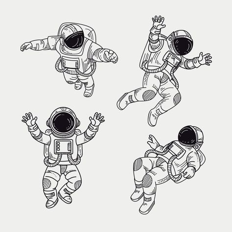 Outer Space Tattoos, Arm Tattoos Drawing, Astronaut Drawing, Astronaut Tattoo, Simplistic Wallpaper, New York Tattoo, Logo Fleur, Space Drawings, Tattoo Minimalist