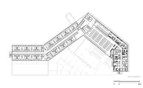 Gallery of Spa Golfer Hotel / Studio Sangrad - 15 Mezanine Floor, Hotel Project Architecture, Church Design Architecture, Hotel Design Architecture, Architecture Design Presentation, Urban Hotels, Boutique Hotels Design, Hotel Floor Plan, Hotel Floor