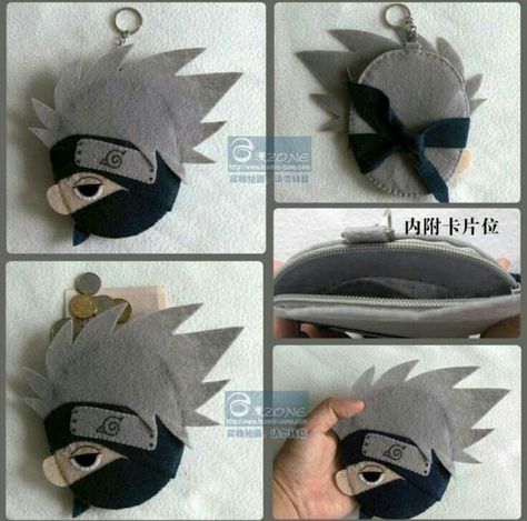 Anime Diys, Anime Crafts Diy, Hatake Kakashi, Crochet Geek, Geek Crafts, Manga Naruto, Pola Amigurumi, Cases Diy, Anime Crafts