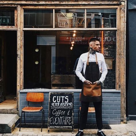 Tattoo Traditional Sleeve, Barbershop Design Interior, Barber Apron, Traditional Sleeve, Barbershop Design, Model Citizen, Barber Shop Decor, Vintage Barber, Best Barber