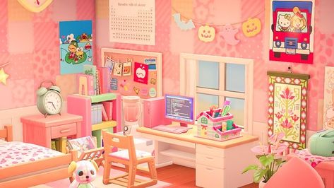 Acnh Kidcore Interior, Acnh Kidcore House, Acnh Interior, Acnh House, Minecraft Theme, Animal Crossing Memes, Animal Crossing Wild World, Animal Crossing Characters, Animal Crossing Pocket Camp