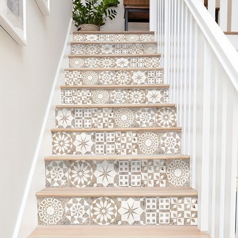 Faster shipping. Better service Wallpaper Stairs, Stair Decals, Stair Riser Decals, Stair Stickers, Stair Riser, Stair Parts, Wooden Stairs, Stair Risers, Removable Wall Stickers