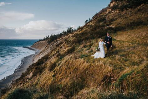 Aelita + Jesse | Whidbey Island Beach Elopement | Private PNW Wedding — J Hodges Photography | Whidbey Island Airstream Renovation, Yosemite Elopement, Oregon Elopement, Foxes Photography, Whidbey Island, Beach Elopement, Elopement Locations, Magical Forest, Forest Wedding