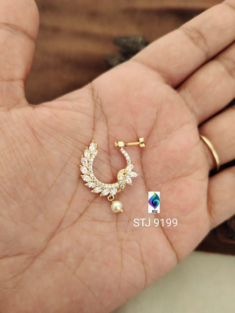 Mukku Pogu Designs Gold, Mukkupudaka Designs Gold, Mukkera Designs Gold, Mukku Pudaka Designs Gold, Diamond Nath Designs, Nose Ring Designs, Fashion Jewelry Necklaces Gold, Nose Ring Jewelry, Nose Pins