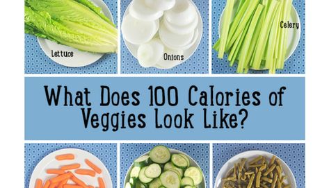 100 calories worth of all foods, not just fruits and vegetables