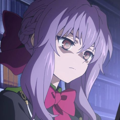 Shinoa Hiiragi, Meme Background, Seraph Of The End, Owari No Seraph, Manga Artist, Eren Jaeger, Blue Box, Purple Hair, Manga Girl