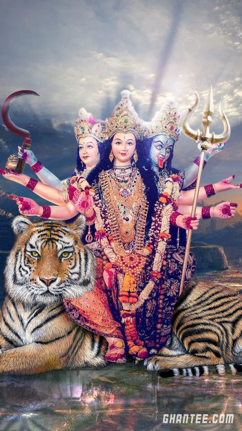 Navratri Image Hd, Navratri Pictures, Durga Puja Wallpaper, Maa Kali Images, Maa Durga Photo, Chaitra Navratri, Happy Durga Puja, Durga Ji, Kali Mata