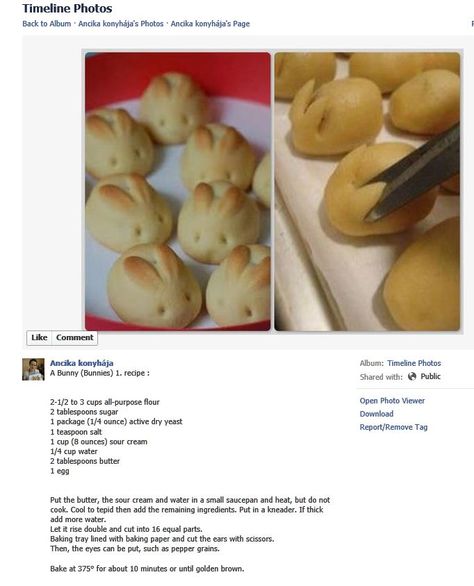 Bunny Rolls  Found this on FB.  These would be so cute to serve with Easter dinner Diy Mat, Design Cibo, Easter Bread Recipe, Bunny Bread, Resepi Biskut, Decorações Com Comidas, Bread Shaping, Easter Bread, God Mat