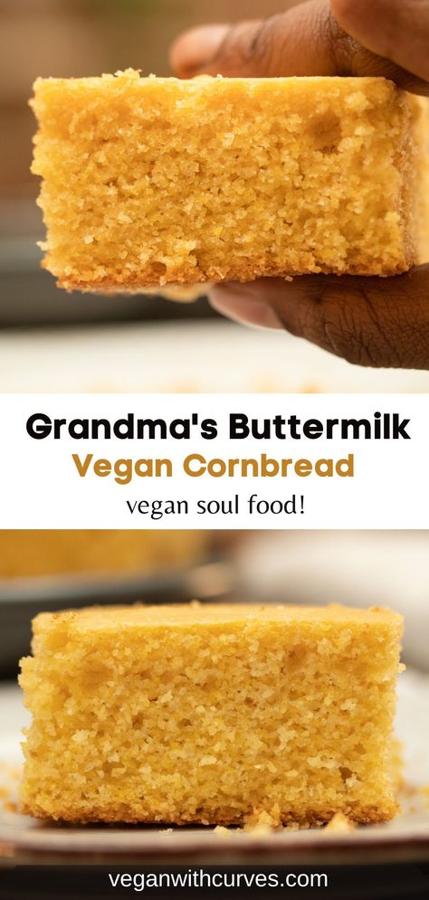 Best Vegan Cornbread Recipe, Best Vegan Cornbread, Vegan Gluten Free Cornbread Recipe, Vegan Gf Cornbread, Alkaline Cornbread Recipe, Loving It Vegan, Corn Bread Vegan, Easy Vegan Cornbread, Vegan Southern Black Eyed Peas