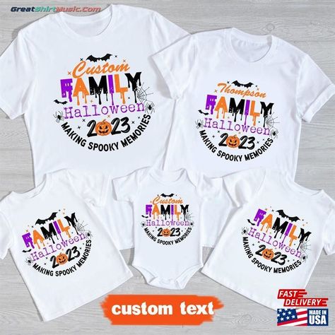 Personalized Family Halloween 2023 Making Spooky Memories Shirt Matching Shirts Custom Sweatshirt T-Shirt Check more at https://greatshirtmusic.com/product/personalized-family-halloween-2023-making-spooky-memories-shirt-matching-shirts-custom-sweatshirt-t-shirt/ Matching Halloween Outfits, Halloween Costumes Cute, Family Halloween Shirts, Halloween Pjs, Halloween Matching, Halloween Party Gifts, Halloween Pajamas, Memory Shirts, Matching Halloween