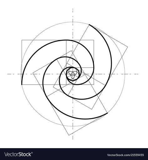 Golden Ratio Art, Sacred Geometry Meanings, Fibonacci Art, Golden Ratio In Design, Golden Proportion, Golden Ratio Logo, Divine Proportion, Sacred Geometry Patterns, Circle Tattoos