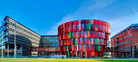 The 13 Most Colorful Buildings Around the World Photos | Architectural Digest Fabric Architecture, Science Park, Colour Architecture, Timber Structure, Colourful Buildings, Urban Fabric, She Sheds, Elements Of Design, Rainbow Art