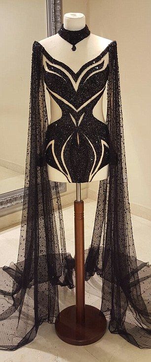 Whimsical: There is also Britney's new black cutout body-con look with a sheer floor-length cape from LaBourjoisie Revamp Wardrobe, Burlesque Costumes, Burlesque Costume, Costumes Halloween, Fantasy Fashion, Piece Of Me, Stage Outfits, Dance Outfits, Spears