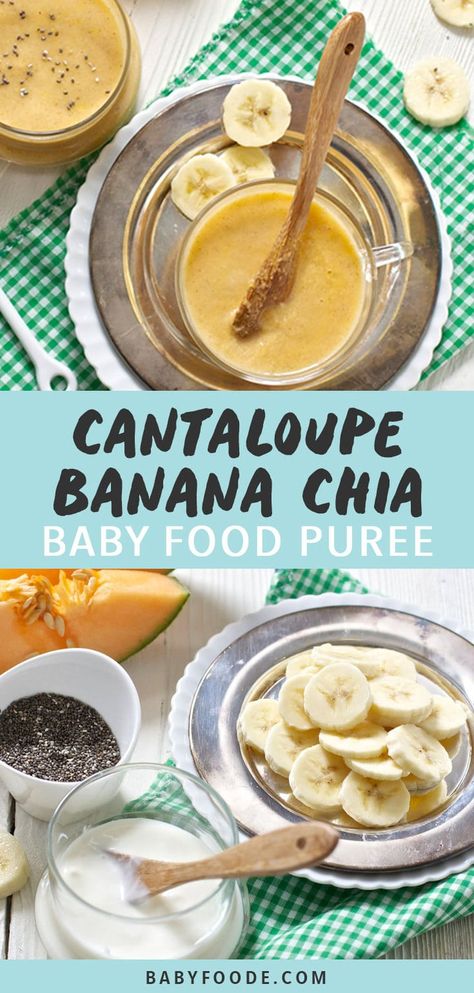 Infant Meals, Babyfood Homemade, Homemade Baby Puffs, Homemade Baby Food Storage, Bug Food, Banana Puree, Banana Baby Food, Blw Recipes, Puree Recipes