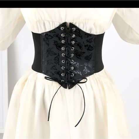 Please See Photos For Condition And Information. Colors And Shades May Vary Due To Camera And Device Differences. Comes From A Smoke Free Home. I Often Use Recycled Packaging And Mailers That Are In Good Condition To Keep Them Out Of The Landfills. Please Message Me If You Have Questions. Bundles And Offers Are Always Welcome. Corset Underbust, Vintage Bustier, Leather Corset Belt, Corsets Vintage, Vintage Corset, Corset Belt, Corset Lace, Underbust Corset, Leather Corset